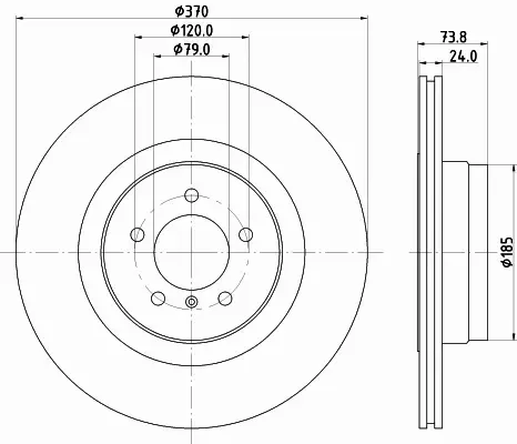 HELLA PAGID TARCZA HAMULCOWA 8DD 355 120-241 