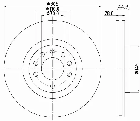 HELLA PAGID TARCZA HAMULCOWA 8DD 355 113-541 