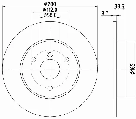 HELLA PAGID TARCZA HAMULCOWA 8DD 355 113-561 