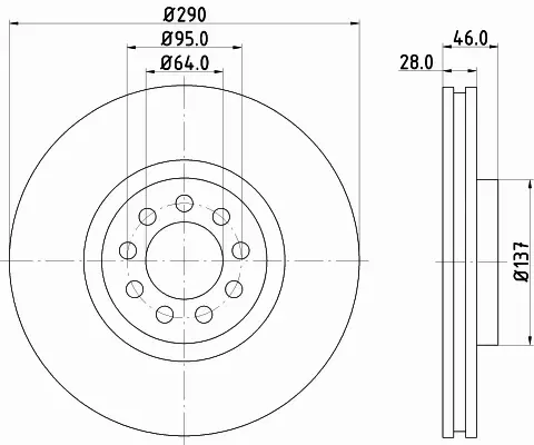 HELLA TARCZA HAMULCOWA 8DD 355 117-461 