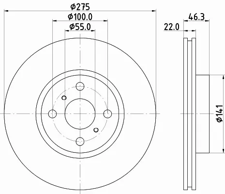 HELLA PAGID TARCZA HAMULCOWA 8DD 355 113-591 