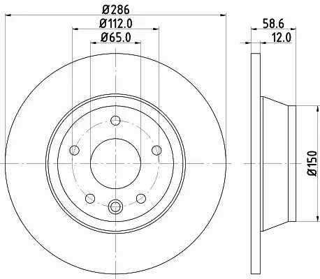 HELLA TARCZA HAMULCOWA 8DD 355 113-841 