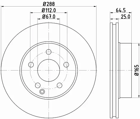 HELLA PAGID TARCZA HAMULCOWA 8DD 355 113-861 