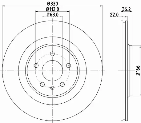 HELLA TARCZA HAMULCOWA 8DD 355 128-741 