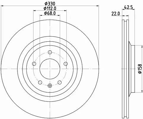 HELLA TARCZA HAMULCOWA 8DD 355 117-721 