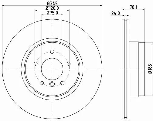 HELLA PAGID TARCZA HAMULCOWA 8DD 355 117-761 