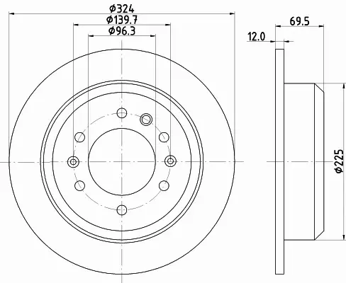 HELLA PAGID TARCZA HAMULCOWA 8DD 355 114-041 