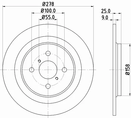 HELLA TARCZA HAMULCOWA 8DD 355 114-051 