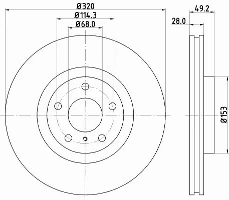 HELLA TARCZA HAMULCOWA 8DD 355 128-771 