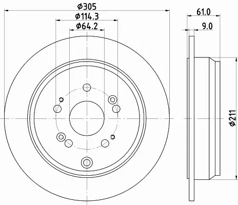 HELLA TARCZA HAMULCOWA 8DD 355 118-901 