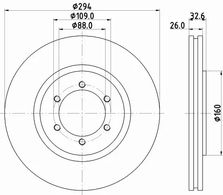 HELLA PAGID TARCZA HAMULCOWA 8DD 355 114-121 