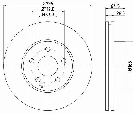 HELLA PAGID TARCZA HAMULCOWA 8DD 355 114-201 