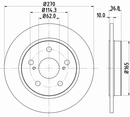 HELLA TARCZA HAMULCOWA 8DD 355 118-971 