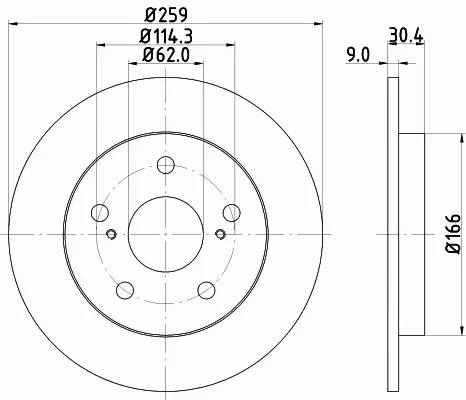 HELLA TARCZA HAMULCOWA 8DD 355 118-981 