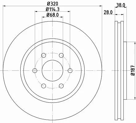 HELLA TARCZA HAMULCOWA 8DD 355 119-001 