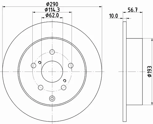 HELLA PAGID TARCZA HAMULCOWA 8DD 355 119-021 