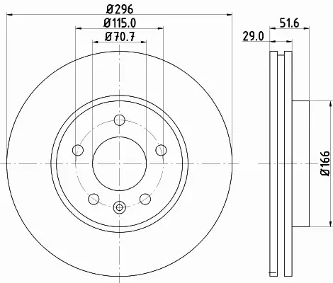 HELLA PAGID TARCZA HAMULCOWA 8DD 355 114-401 