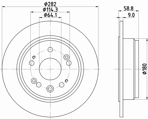 HELLA PAGID TARCZA HAMULCOWA 8DD 355 119-031 