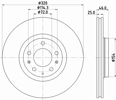 HELLA PAGID TARCZA HAMULCOWA 8DD 355 114-491 