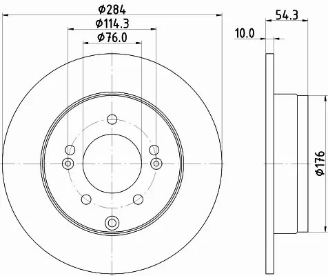 HELLA TARCZA HAMULCOWA 8DD 355 128-841 