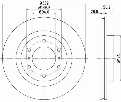 HELLA PAGID TARCZA HAMULCOWA 8DD 355 119-081 