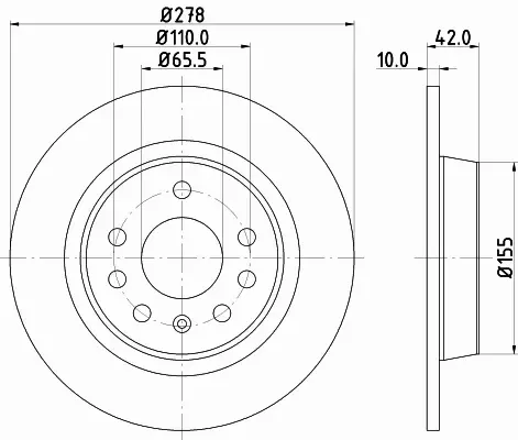 HELLA TARCZA HAMULCOWA 8DD 355 119-111 