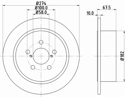 HELLA TARCZA HAMULCOWA 8DD 355 114-641 