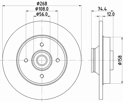 HELLA TARCZA HAMULCOWA 8DD 355 123-261 