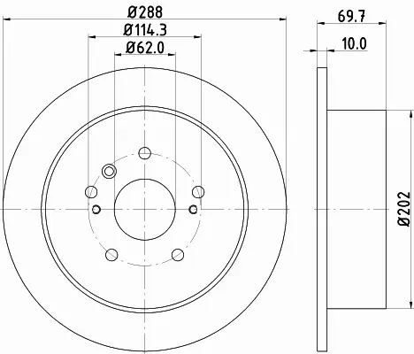 HELLA PAGID TARCZA HAMULCOWA 8DD 355 114-991 