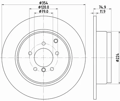 HELLA PAGID TARCZA HAMULCOWA 8DD 355 115-171 