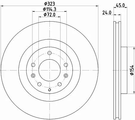 HELLA PAGID TARCZA HAMULCOWA 8DD 355 115-201 