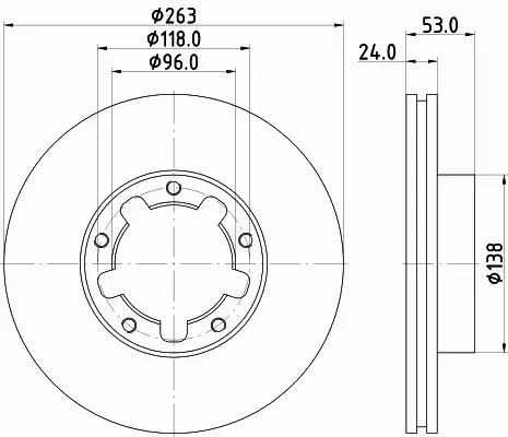 HELLA PAGID TARCZA HAMULCOWA 8DD 355 115-221 