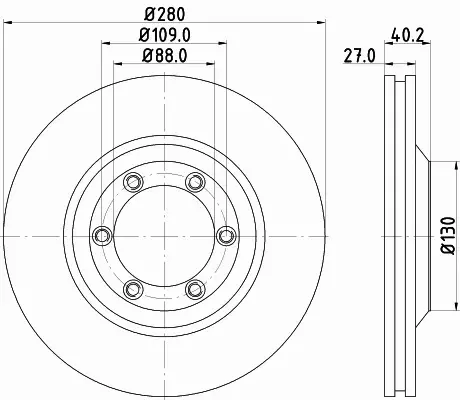 HELLA PAGID TARCZA HAMULCOWA 8DD 355 115-231 