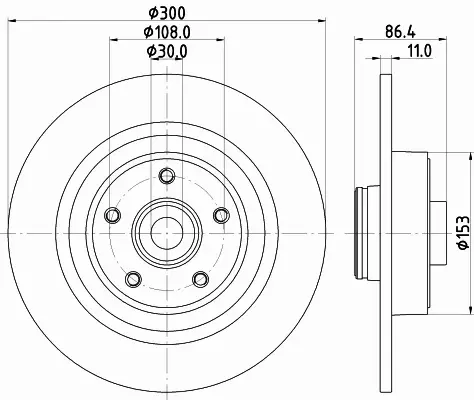 HELLA PAGID TARCZA HAMULCOWA 8DD 355 123-411 