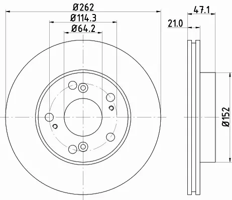 HELLA TARCZA HAMULCOWA 8DD 355 115-341 