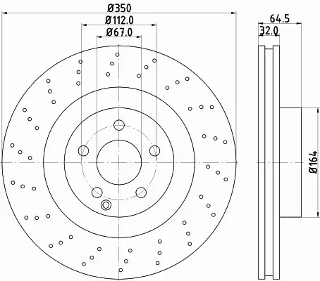 HELLA TARCZA HAMULCOWA 8DD 355 128-931 