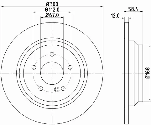 HELLA PAGID TARCZA HAMULCOWA 8DD 355 115-411 