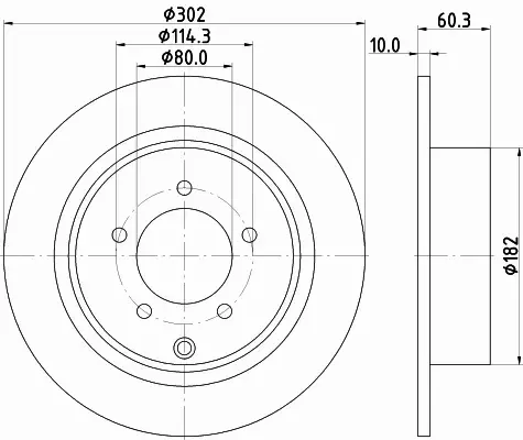 HELLA TARCZA HAMULCOWA 8DD 355 115-491 