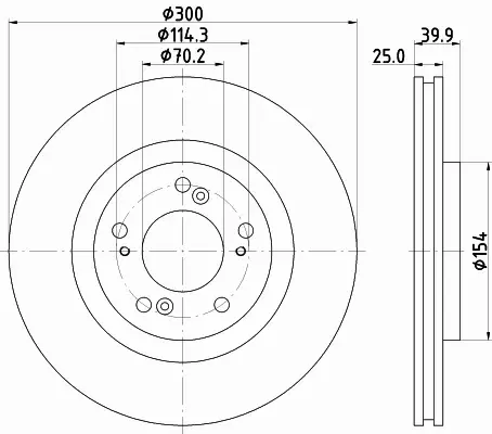 HELLA PAGID TARCZA HAMULCOWA 8DD 355 115-561 