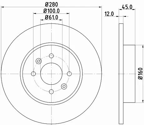 HELLA TARCZA HAMULCOWA 8DD 355 115-811 