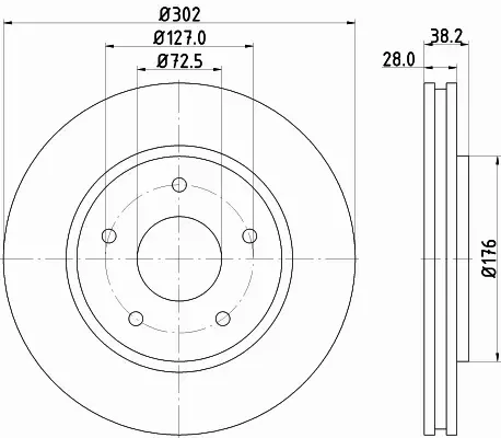 HELLA TARCZA HAMULCOWA 8DD 355 115-841 