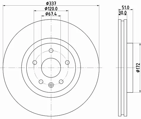 HELLA TARCZA HAMULCOWA 8DD 355 116-051 