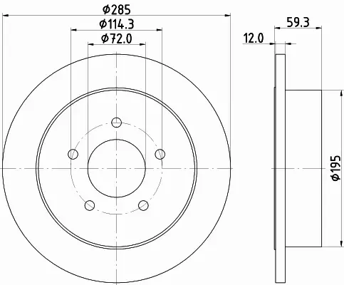 HELLA TARCZA HAMULCOWA 8DD 355 118-341 