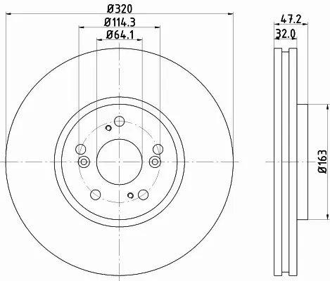 HELLA TARCZA HAMULCOWA 8DD 355 116-091 