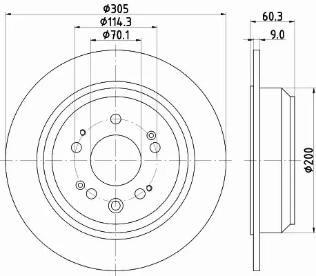 HELLA TARCZA HAMULCOWA 8DD 355 116-111 