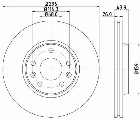 HELLA TARCZA HAMULCOWA 8DD 355 116-161 