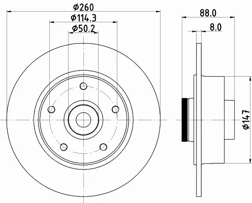 HELLA TARCZA HAMULCOWA 8DD 355 123-311 