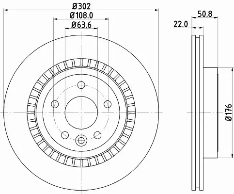 HELLA TARCZA HAMULCOWA 8DD 355 129-151 