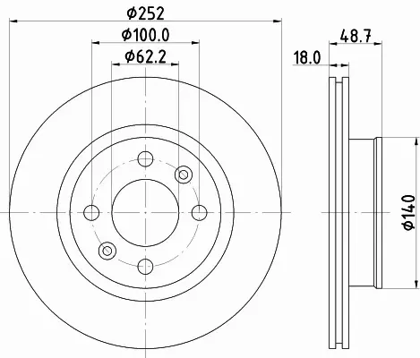 HELLA PAGID TARCZA HAMULCOWA 8DD 355 116-201 