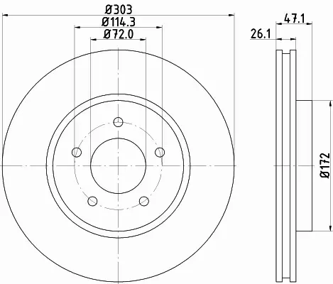 HELLA PAGID TARCZA HAMULCOWA 8DD 355 116-261 